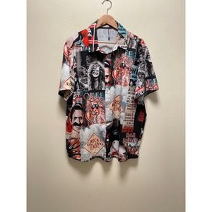 Graphic Print Casual Button Down Shirt
